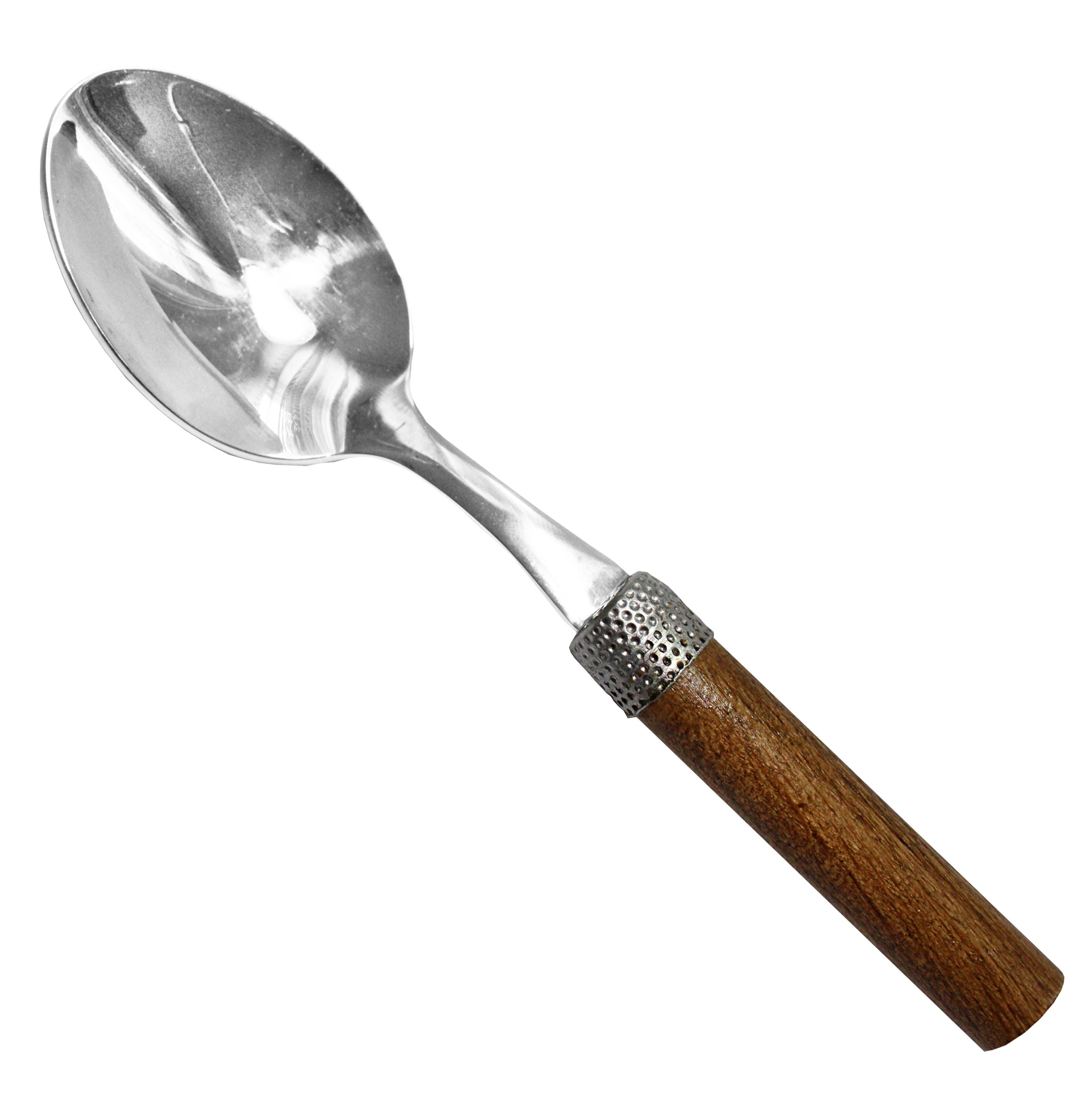 Ложка десертная Mazhura Wood walnut 18/10 17 см 1,5 мм (mz462218)