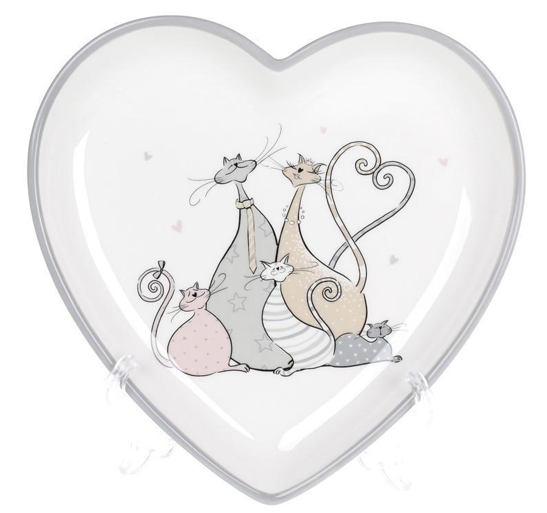 Блюдо керамическое Дружная Семья Сердце 20,2х20,2х3 см (32319212)