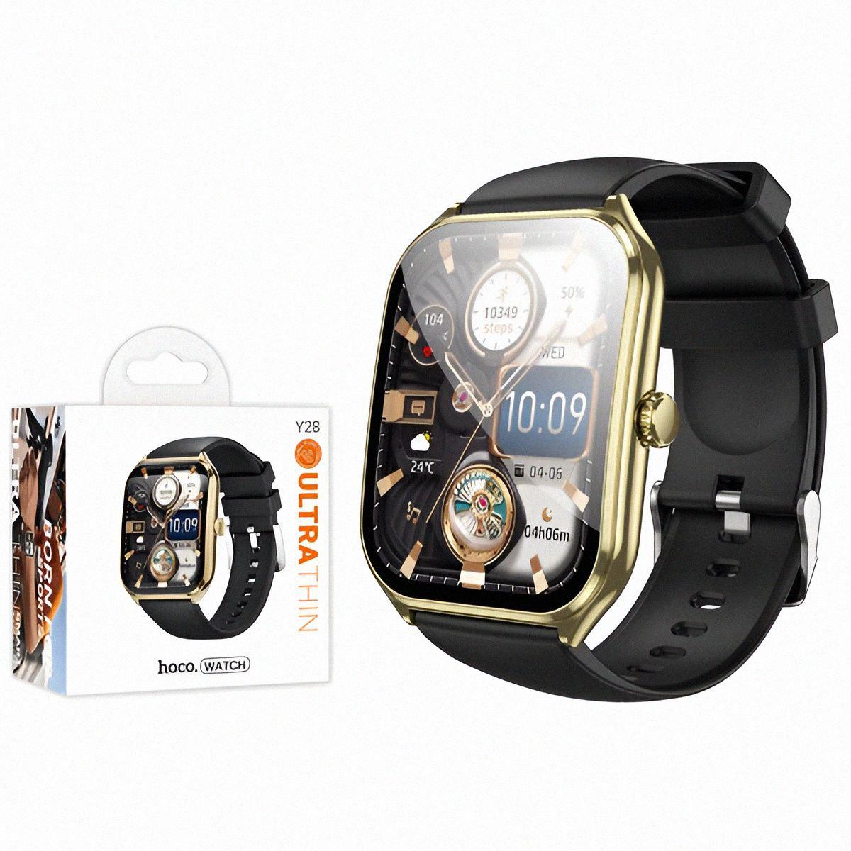 Смарт-годинник Hoco Y28 AMOLED Bluetooth 5.2 моніторинг сну/будильник Gold (25230668) - фото 1 Смарт-годинник Hoco Y28 AMOLED Bluetooth 5.2 моніторинг сну/будильник Gold (25230668) - фото 1
