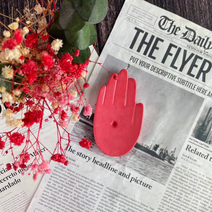 Свічник для тонкої свічки 5candles Долонька Червоний (1476_7-132)