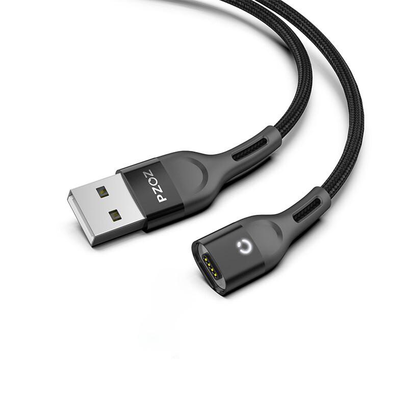 Магнитный кабель PZOZ без наконечника 3A 1 м Черный