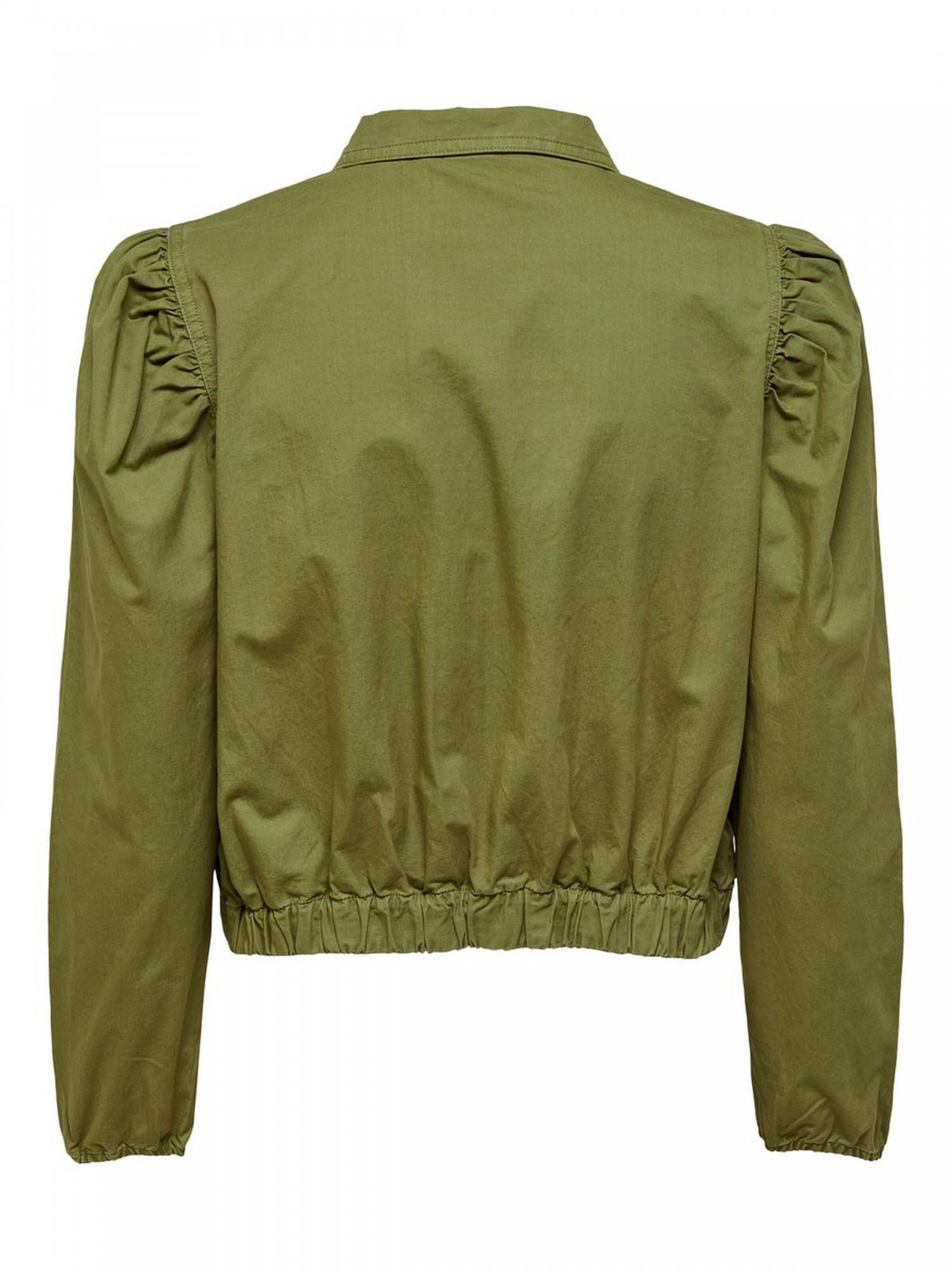 Блуза-рубашка укороченная ONLY 9258 S Хаки (42) - фото 6