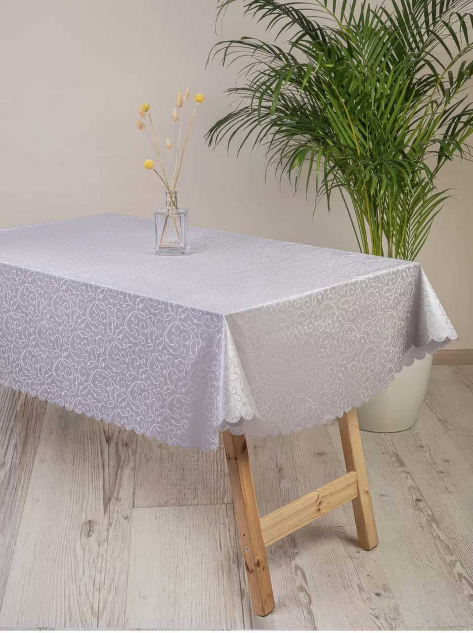 Скатертина Ажурна 7D візерунок Білий (2195328216)