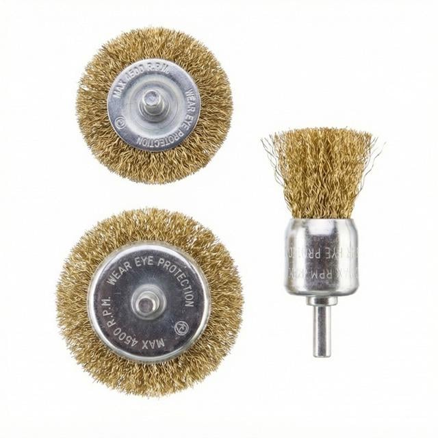 Набор проволочных щеток для дрели 3 ед. 50/50/30 мм