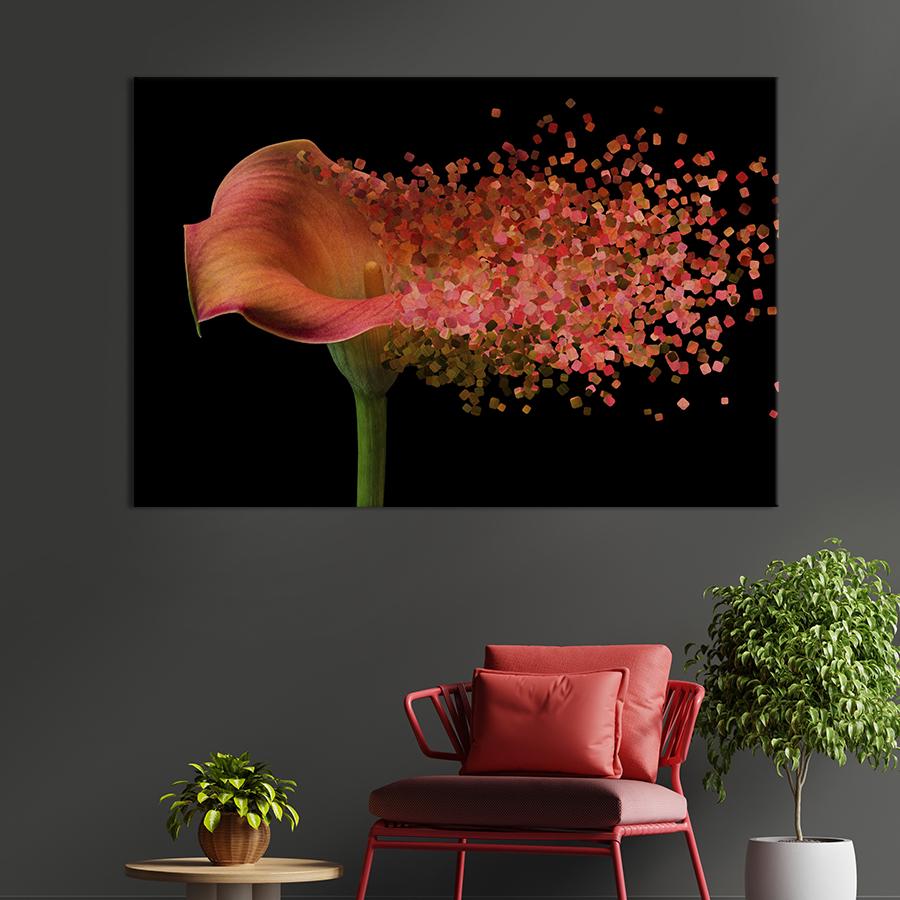 Картина на холсте Оранжевая калла 75x50 см (845-1)