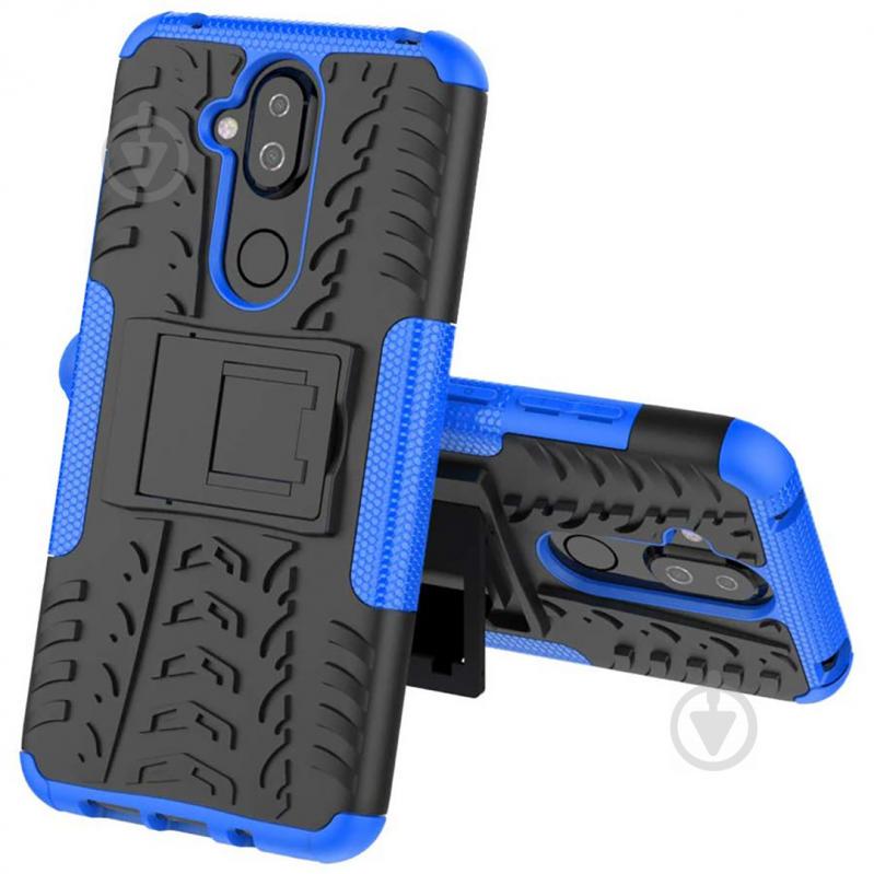 Чехол Armor Case для Nokia 7.1 Plus / Nokia 8.1 (X7) Синий (hub_fRJR909660 Чехол Armor Case для Nokia 7.1 Plus / Nokia 8.1 (X7) Синий (hub_fRJR909660