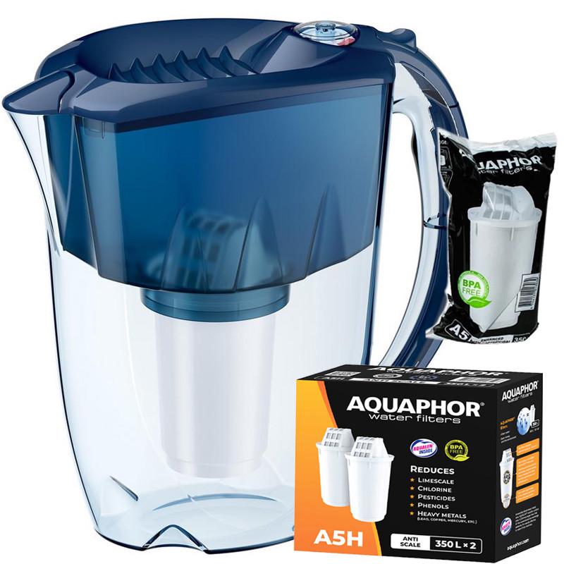 Фильтр-кувшин Аквафор Престиж А5 два модуля А5Н Жесткость Синий (1697117913)