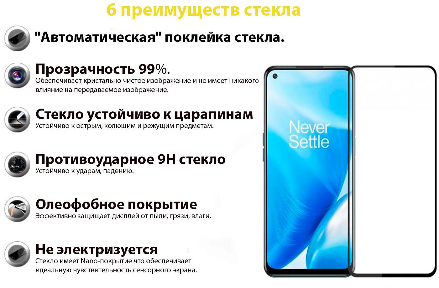 Захисне скло BeCover для OnePlus Nord 2 5G Black (707497) - фото 2