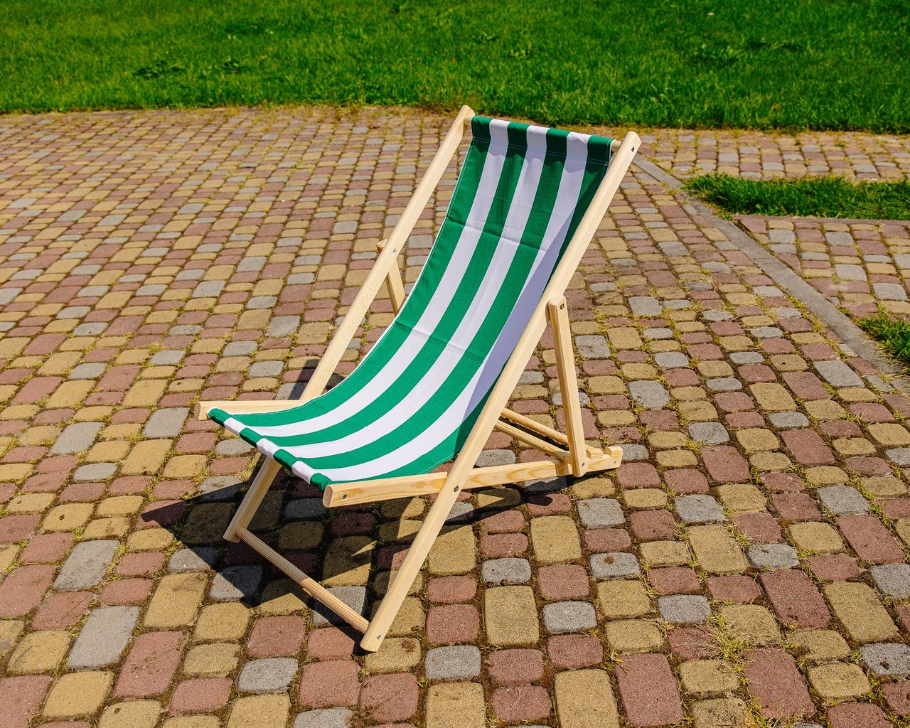 Шезлонг для дачи тканевый XRmaster Зеленый (КШ-005) - фото 2