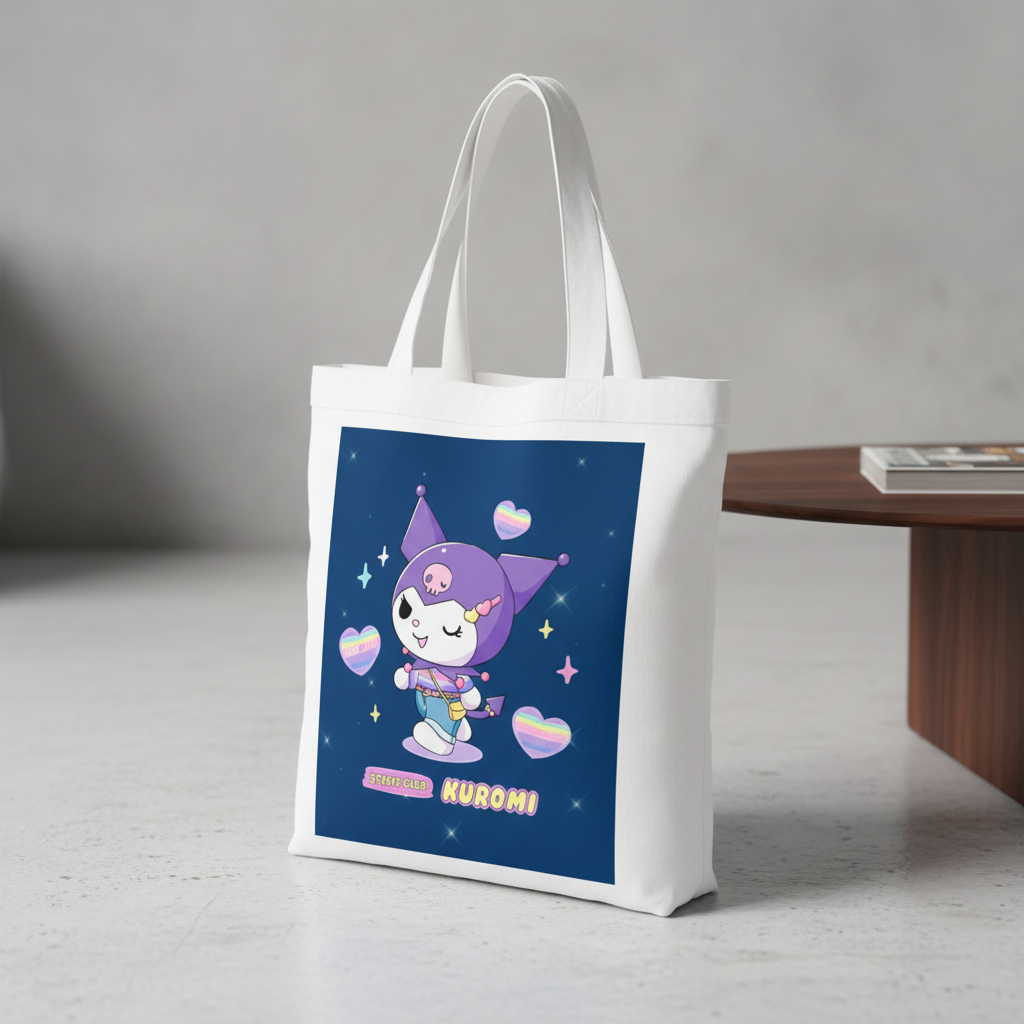 Сумка-шопер Onegai My Melody Куромі з льону Білий (29682)