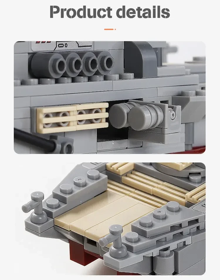 Конструктор військовий корабель 1068 деталей 3 фігурки (29599822) - фото 7 Конструктор військовий корабель 1068 деталей 3 фігурки (29599822) - фото 7