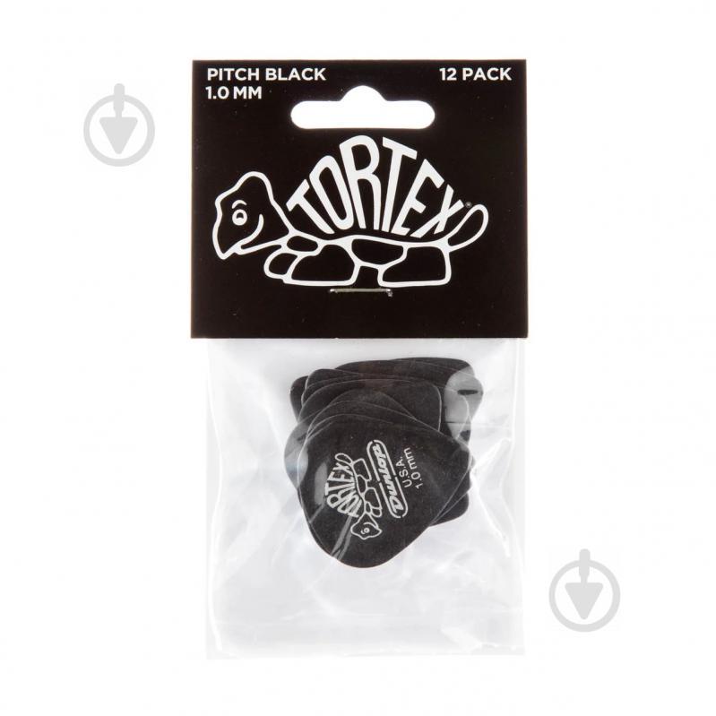 Медиаторы Dunlop 488P1.0 Tortex Pitch Black Standart Guitar Pick 1.0 mm (12 шт.)