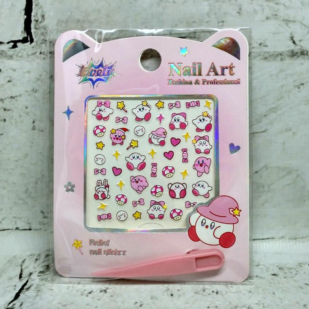 Наклейки для ногтей детские дизайн маникюра рельефные 6х6 см Разноцветный (24-613-4)