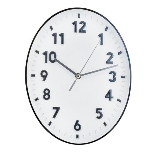 Настенные часы Elisey Фракталь пластиковые 32 см Бело-серебряные (135-81-2016-017)