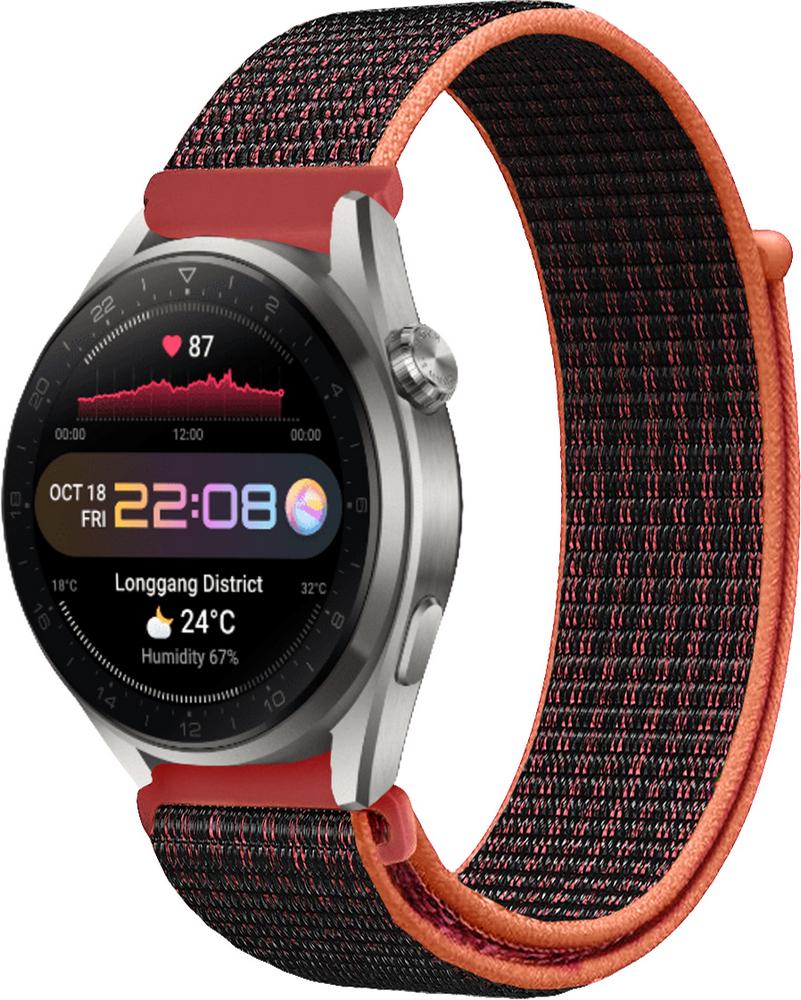 Ремешок нейлоновый Sport Loop для Huawei Watch 3 Pro Black/Red (22481-44)