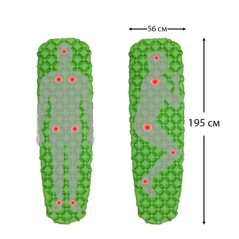 Матрас надувной WCG 195х56 см Зеленый (m05g-1) - фото 3