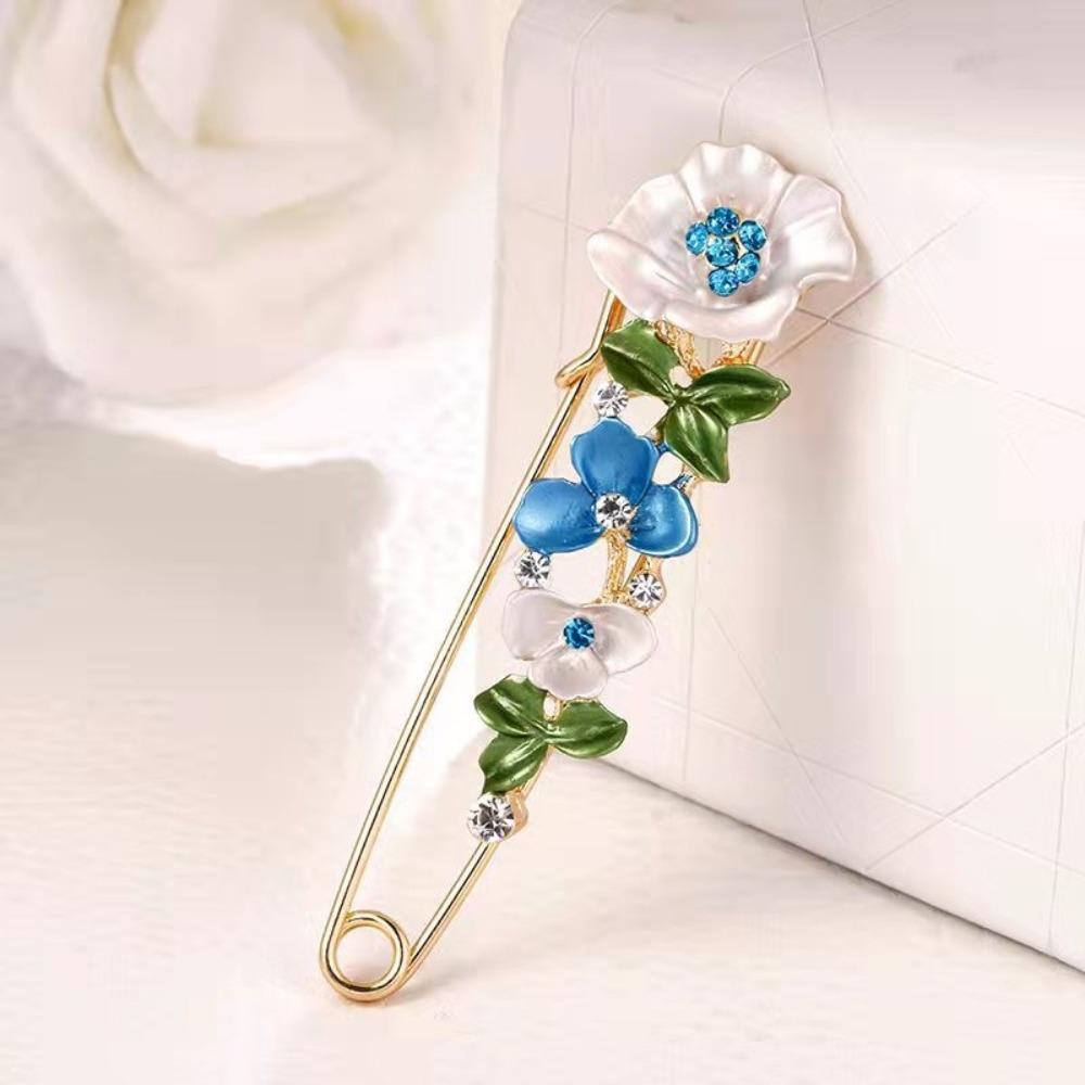 Брошь Булавка з квітами 80x20 мм (494693367) - фото 2 Брошь Булавка з квітами 80x20 мм (494693367) - фото 2