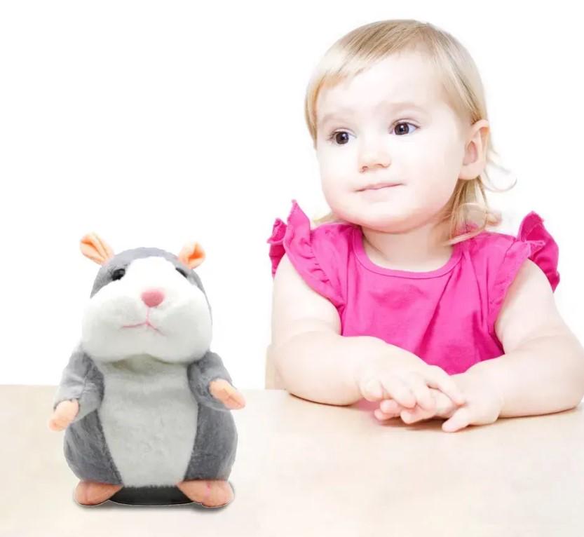 Хомяк говорящий на батарейках Серый (2104618613) - фото 6