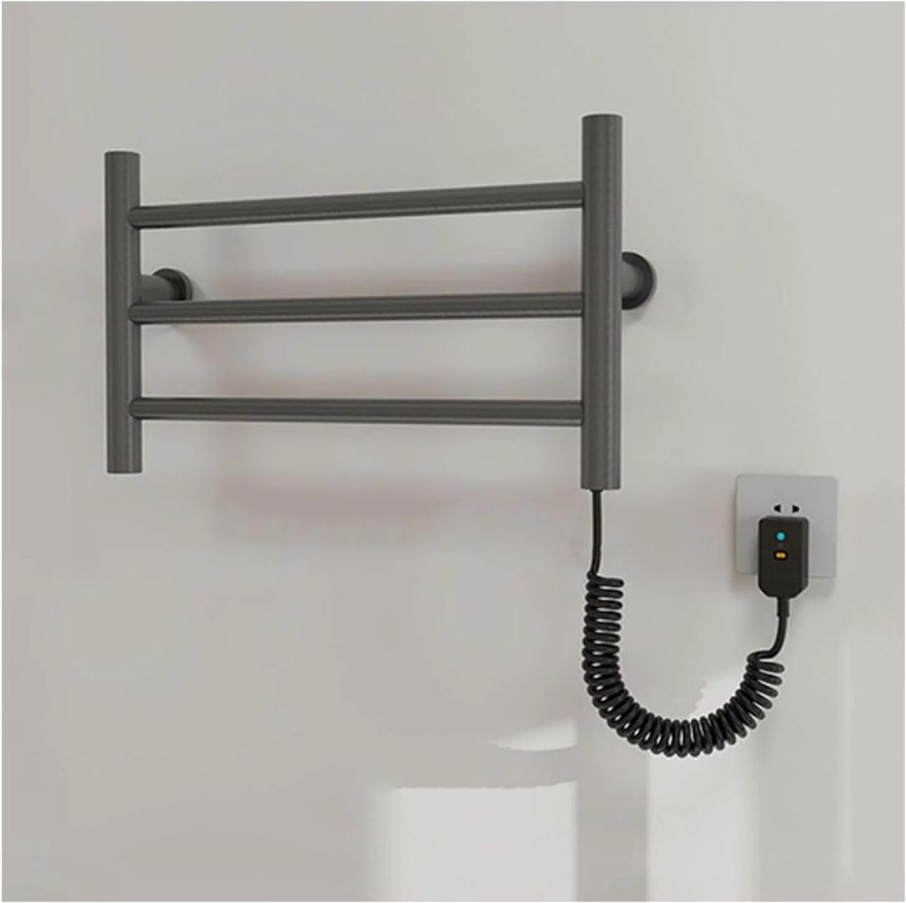 Полотенцесушитель электрический GN-9401-G 220В 80 Вт 55°C 550х300х90 мм Черный (2928799007)