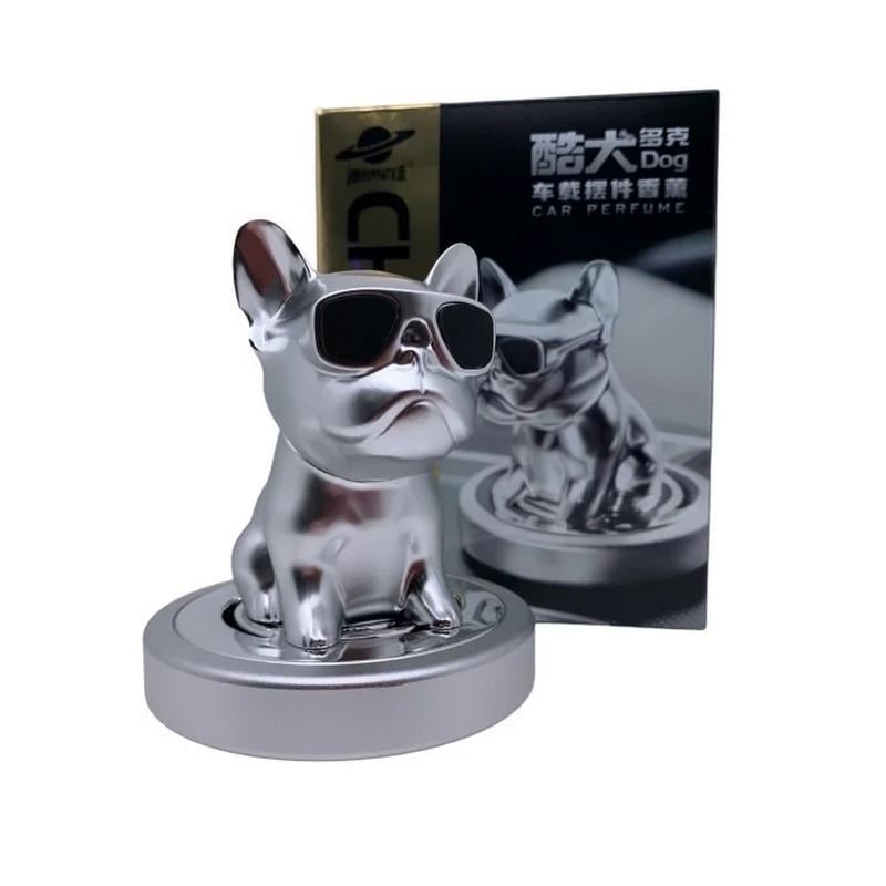 Ароматизатор автомобильный Бульдог с качающейся головой Серебристый (4652-Leader) - фото 4 Ароматизатор автомобильный Бульдог с качающейся головой Серебристый (4652-Leader) - фото 4