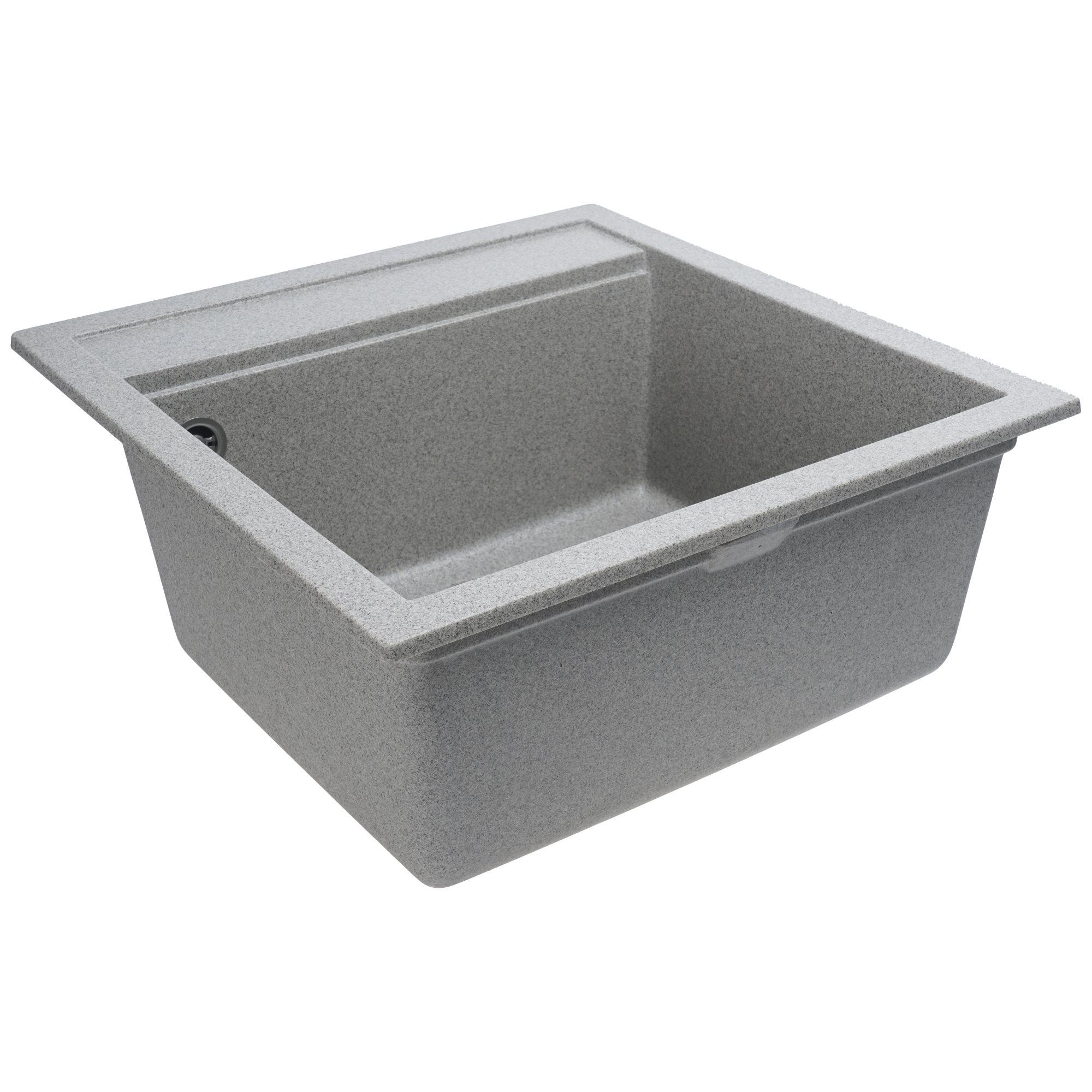 Мийка гранітна для кухні Platinum 5149 FIESTA матова Сірий - фото 2 Мийка гранітна для кухні Platinum 5149 FIESTA матова Сірий - фото 2