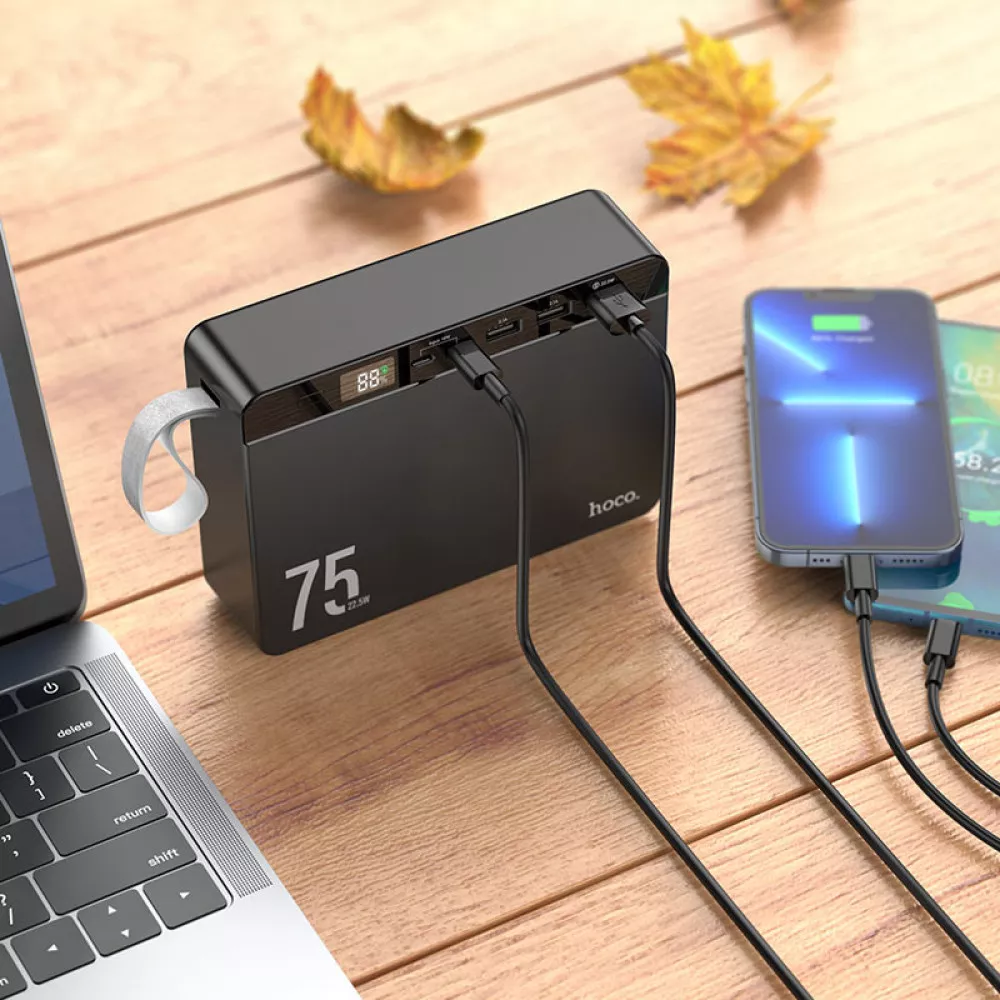 Внешний аккумулятор Hoco J94 Overlord 22,5W 75000 mAh Черный