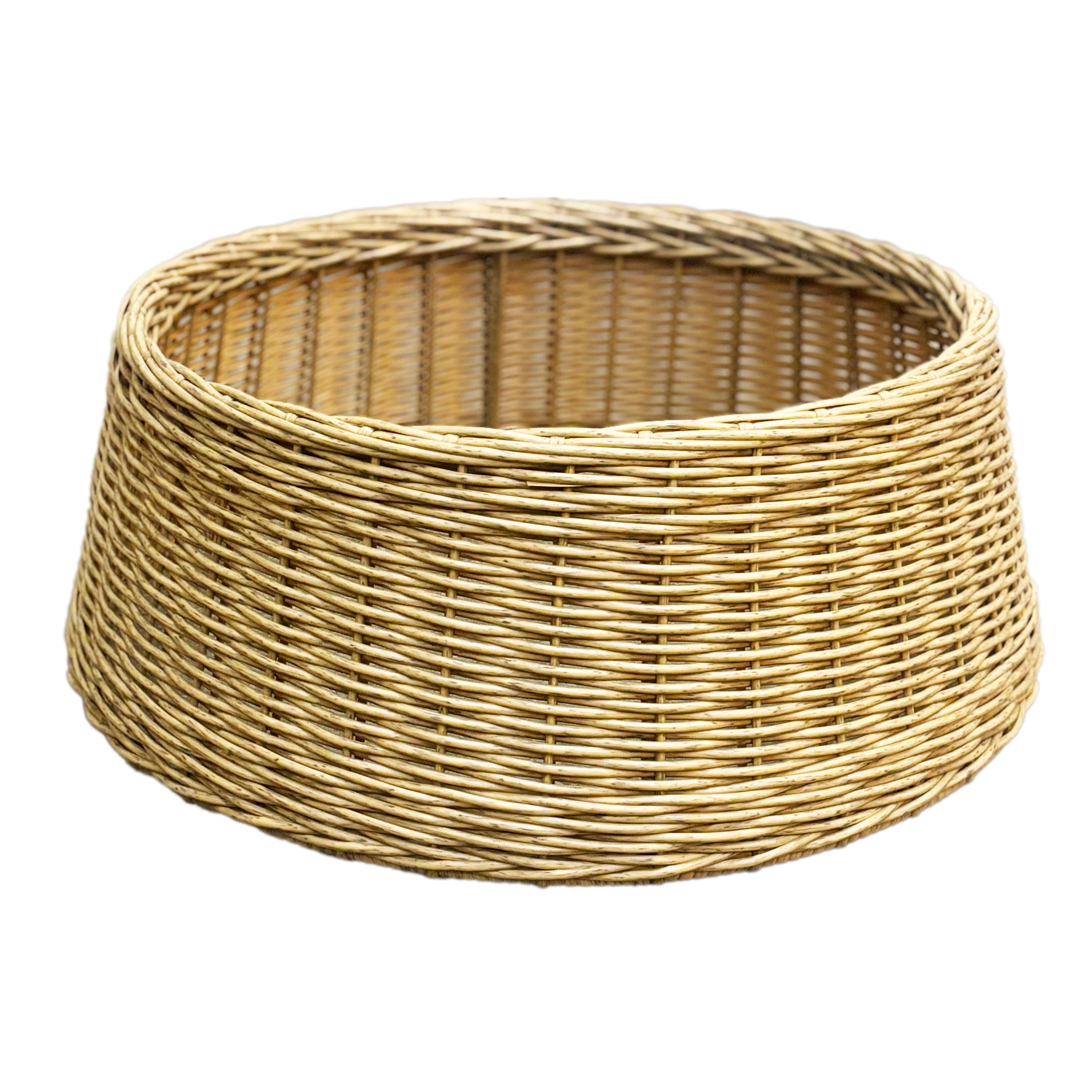 Подставка-юбка под елку плетеная из искусственного ротанга/ручной работы XXL Светлое дерево (31230122)