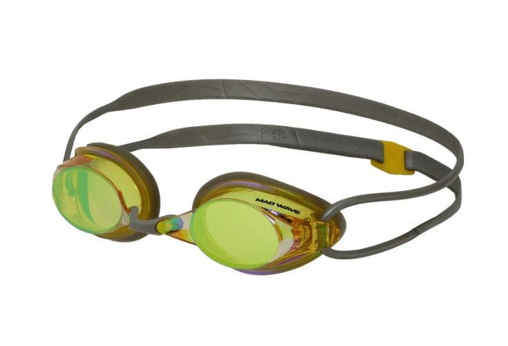 Очки для плавания Mad Wave STREAMLINE RAINBOW M045703 Желтый/Серый (6936116102478)