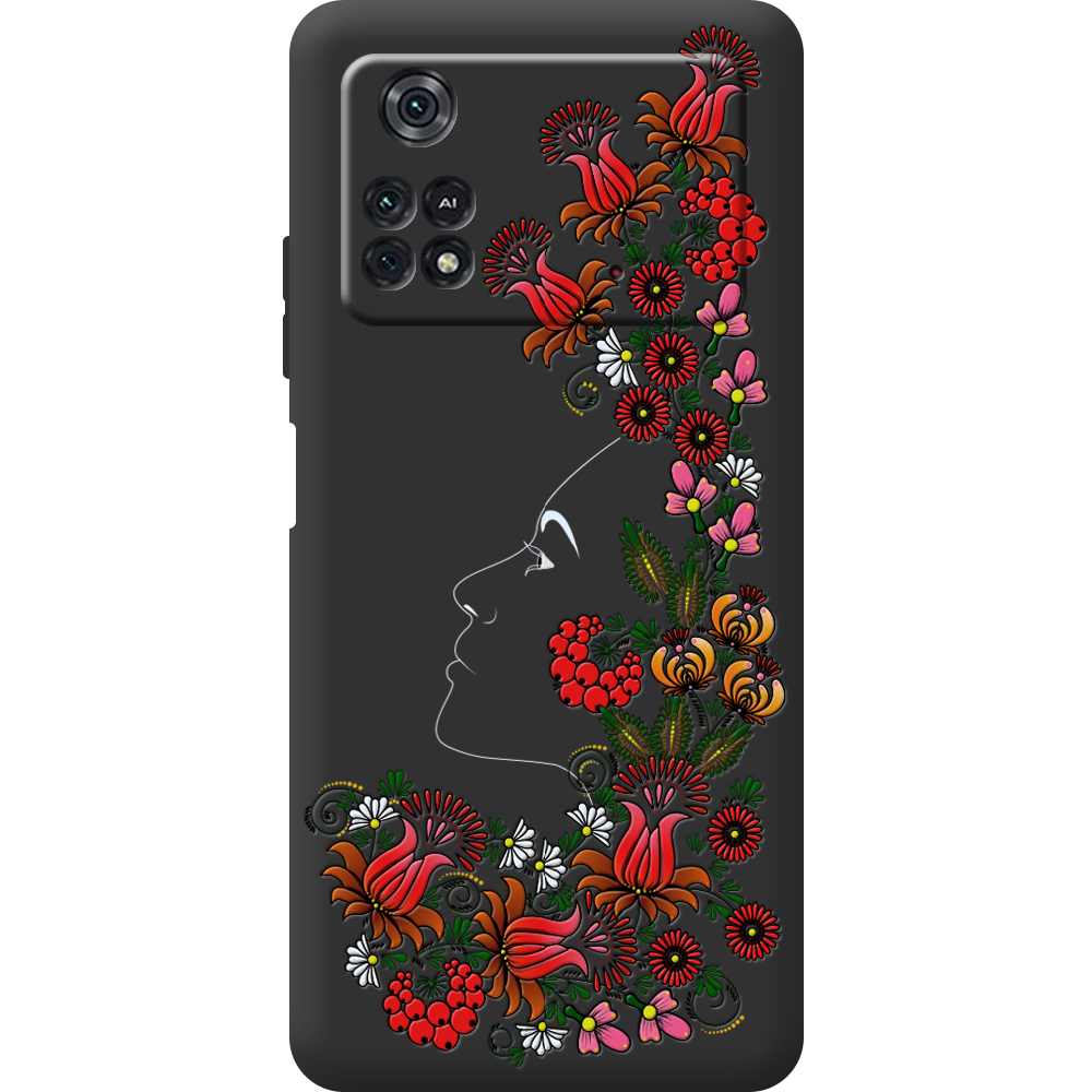Чохол BoxFace Poco M4 Pro 4G 3D Ukrainian Muse Чорний силікон (44475-bk64-44485)
