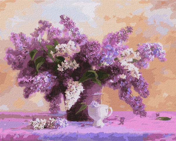 Картина по номерам Идейка Цветы Яркий букет сирени 40х50 см в термопакете (КНО3111-mt)