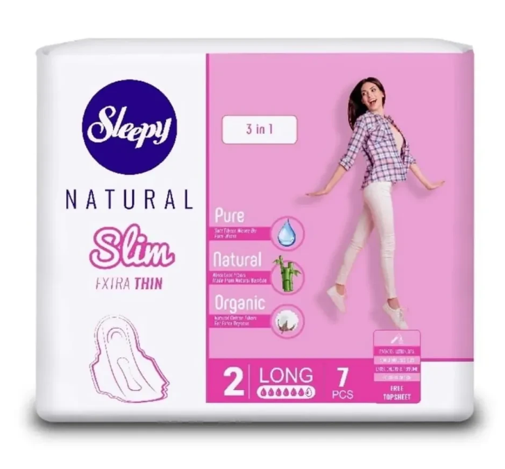 Прокладки гигиенические ультратонкие Sleepy Slim Long-2 №7 280 мм (000006111)
