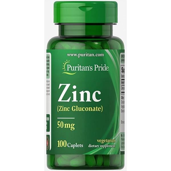 Микроэлемент Цинк Puritan's Pride Zinc Gluconate 50 мг 100 Caplets