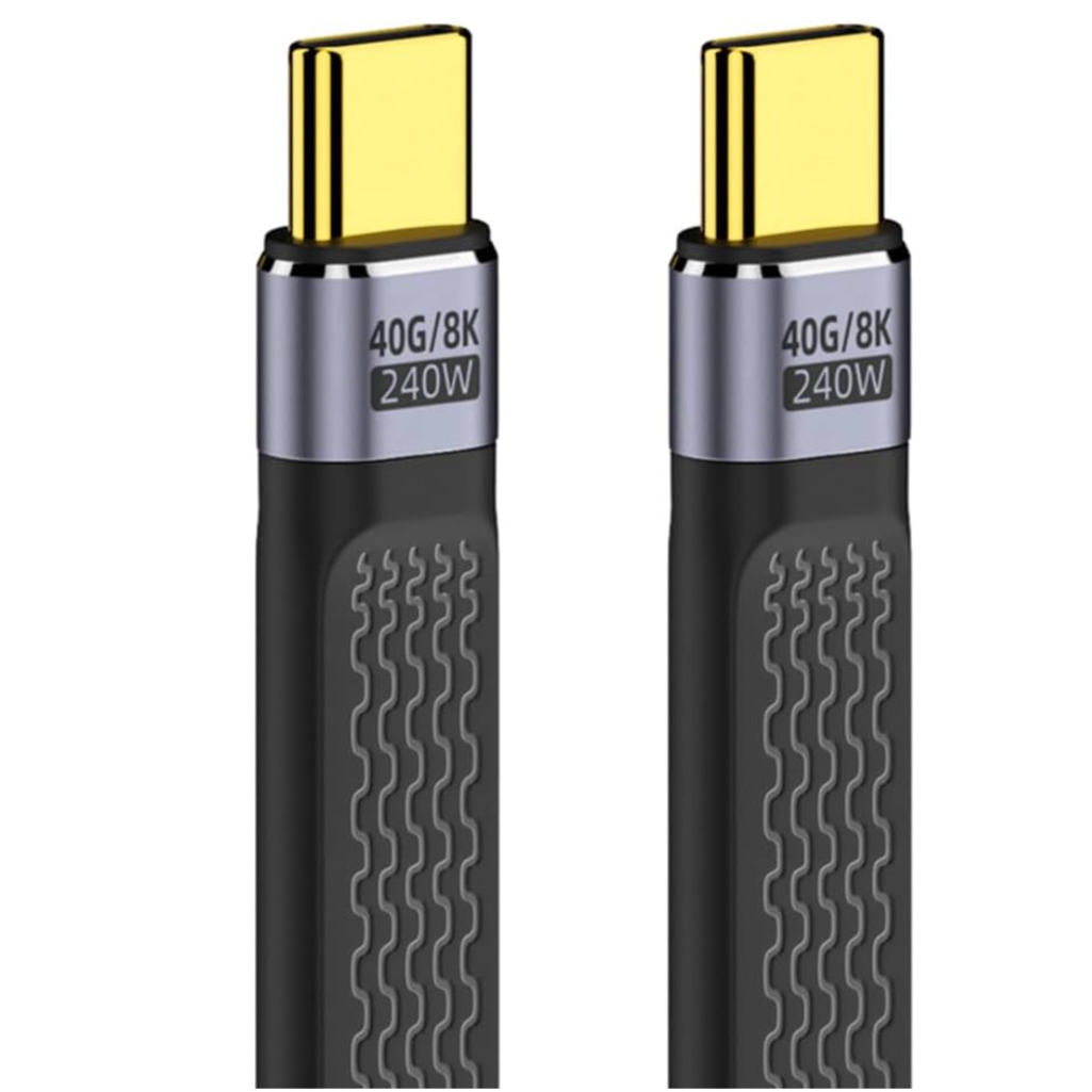 Кабель USBC4-40-MM 240W USB-C 40 Gb/s 13 см Темно-серый (000049347)
