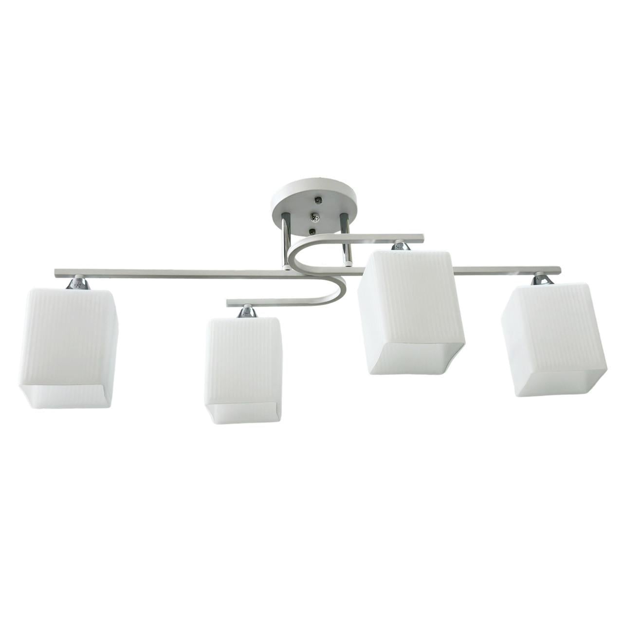 Люстра потолочная NUMINA 6193-4 на три лампы Хром/Белый