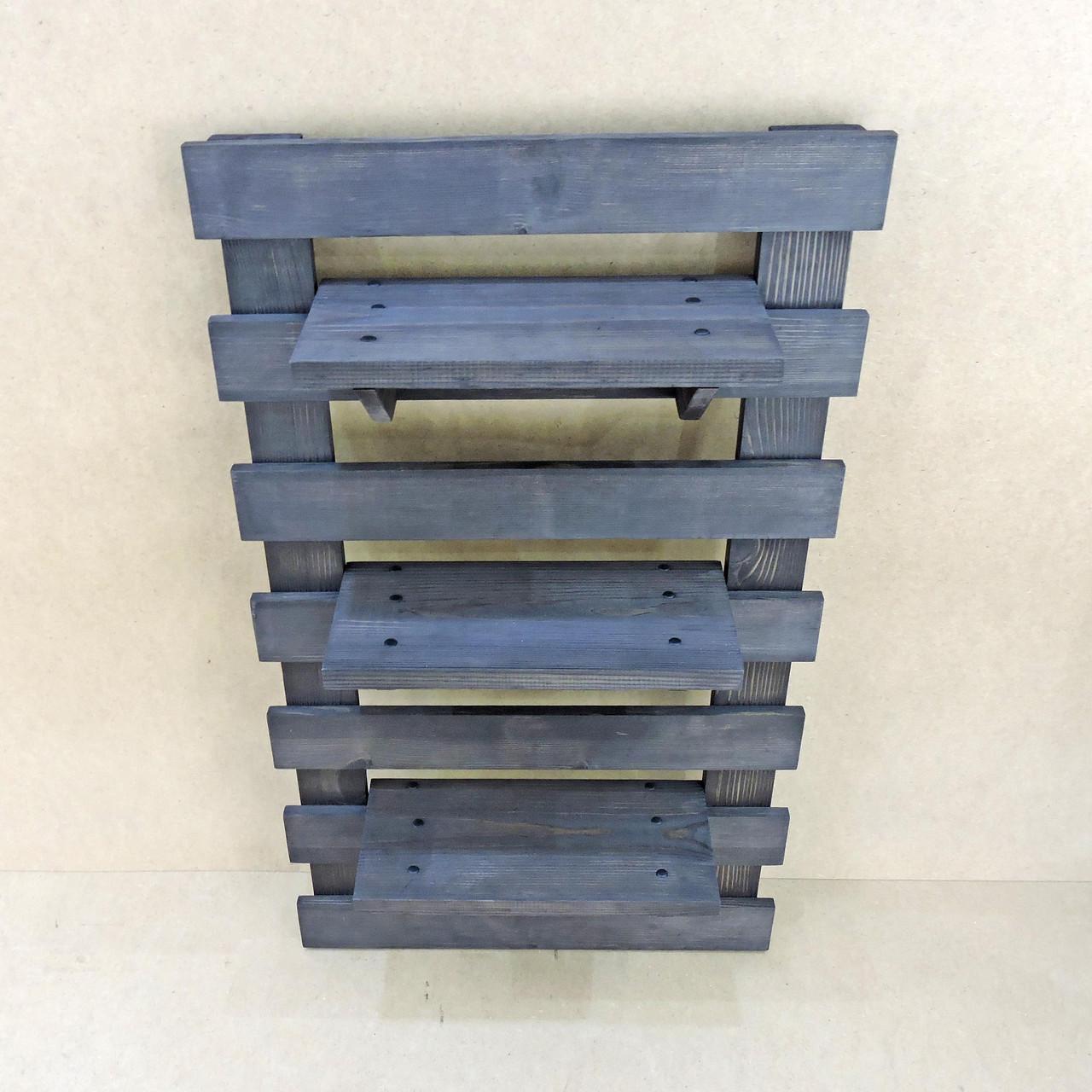 Полиця настінна для квітів з дерева Мараба Венге (ЦВС-004512) - фото 2