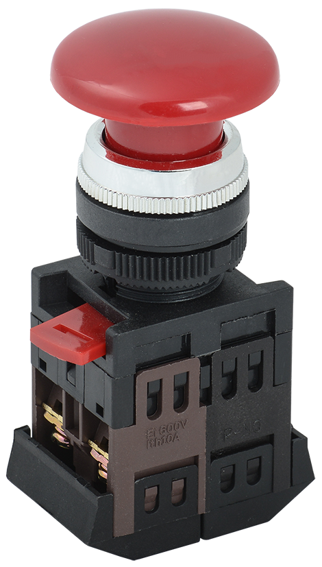 Кнопка управления УЭК AEA-22 Грибок 1NO+1NC 22 мм Красный (BBG30-AEA-K04)