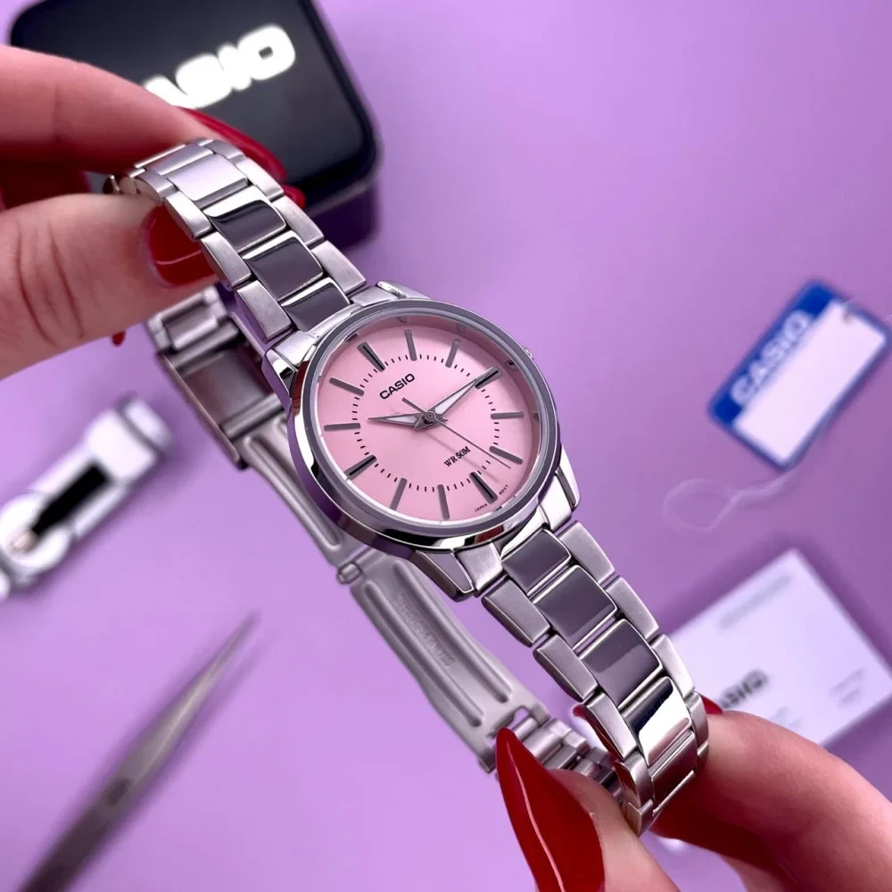 Наручний годинник жіночий Casio LTP-1303D-4A d 30 мм Рожевий (2542154107) - фото 4