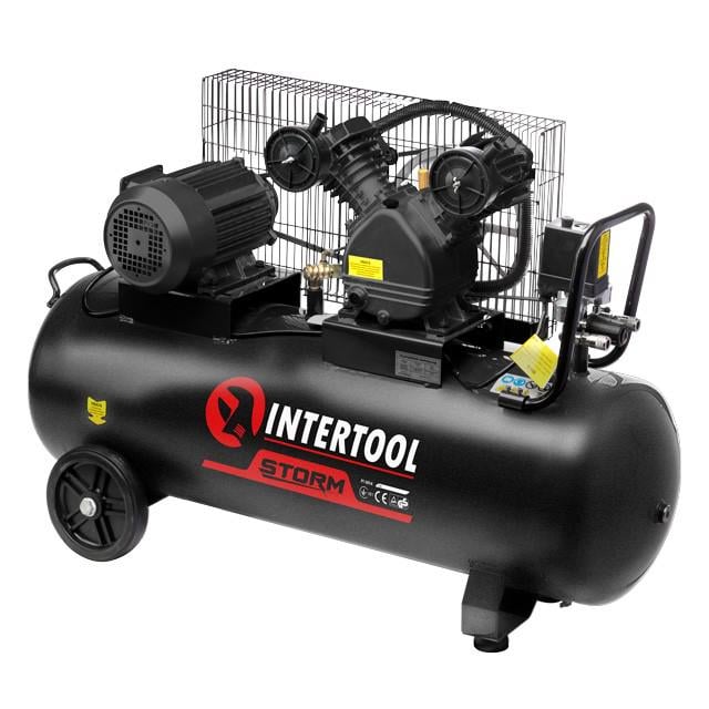 Компресор Intertool PT-0013 2 циліндри 100 л 380 В 500 л/хв
