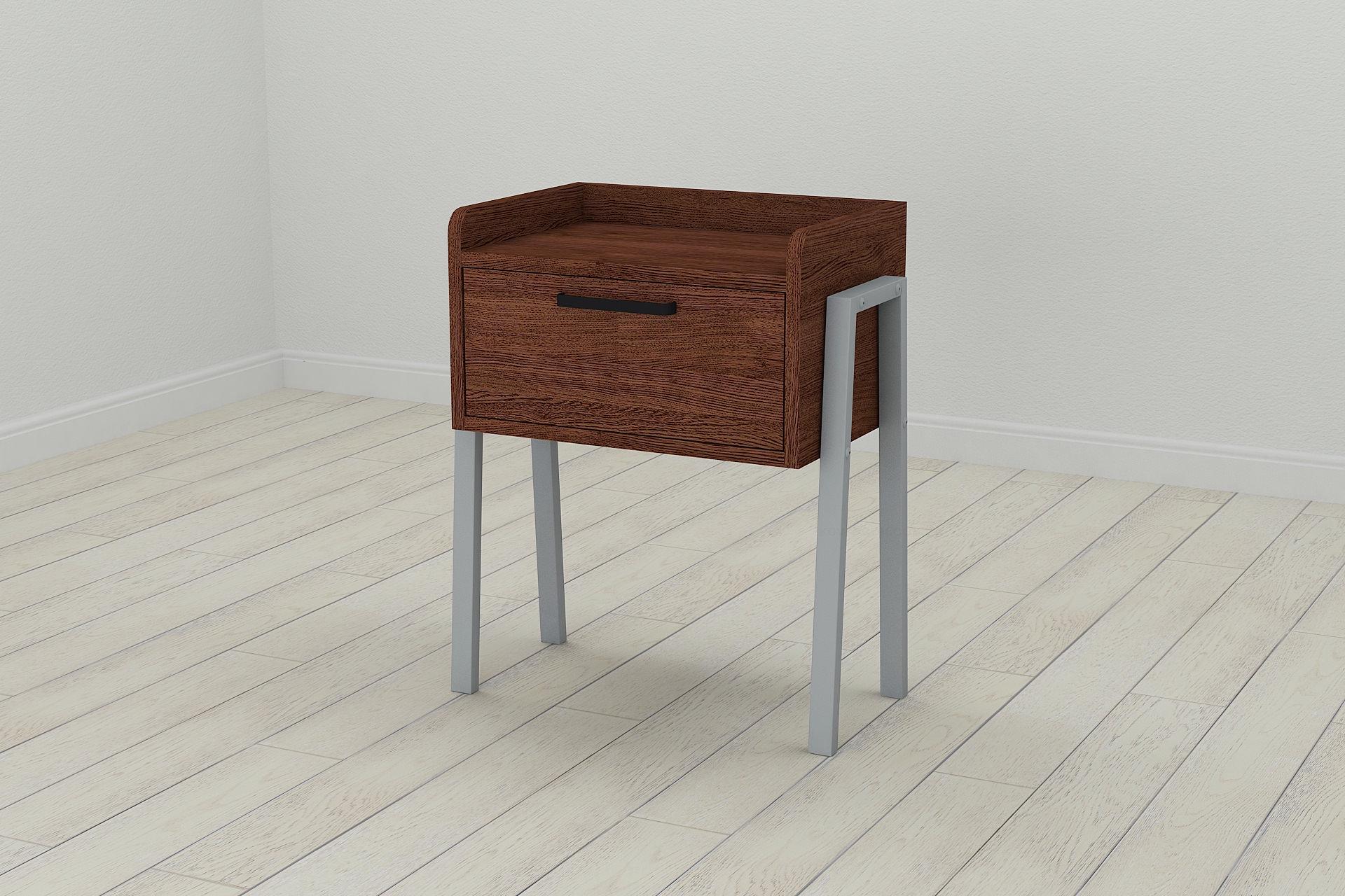 Тумба модульная Ferrum-decor Бетти металл/ДСП 16 мм 540x450x320 мм Серый/Венге (FRD-105502)