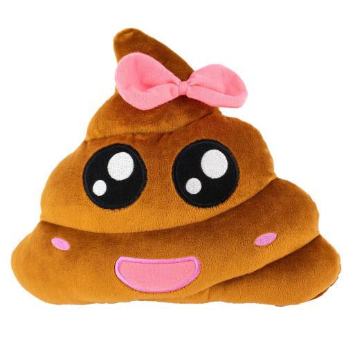 Мягкая игрушка Смайлик emoji Мисс Какашка 23х30х10 см (194023)