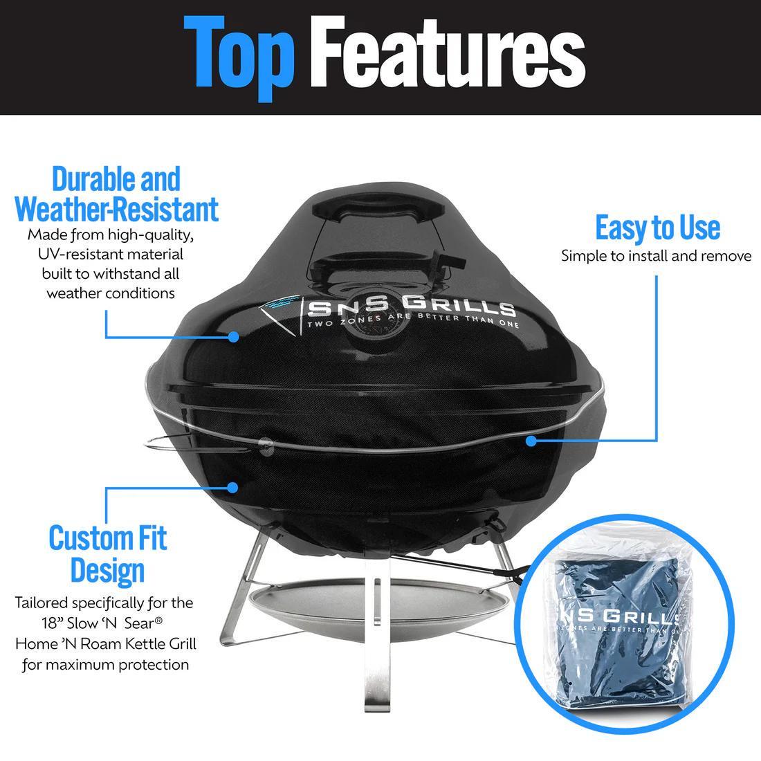 Чехол для угольного гриля Slow 'N Sear Travel Kettle 47 см (2447038954) - фото 7