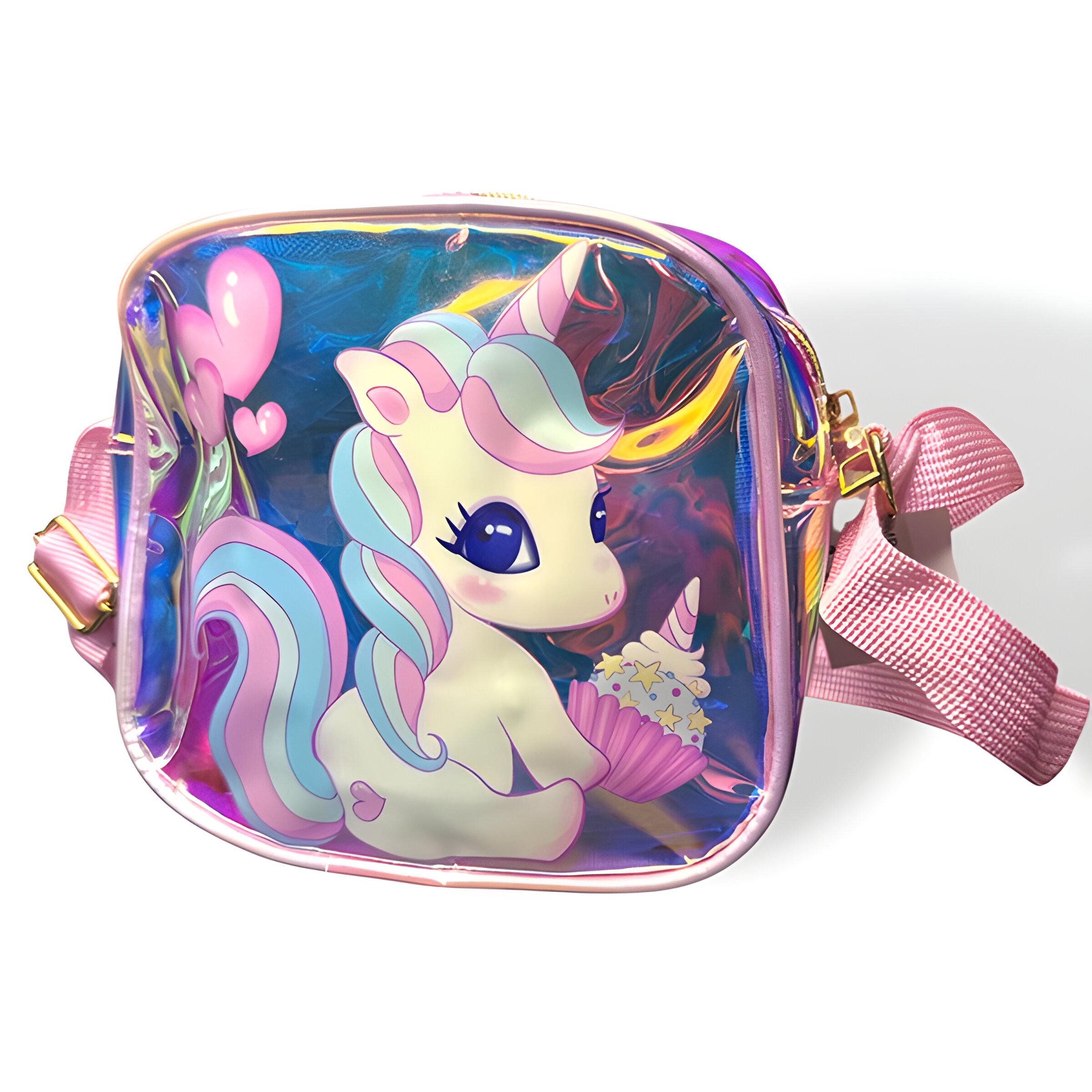 Сумка детская Единорог голографическая 17х15х6 см (24-492) Сумка детская Единорог голографическая 17х15х6 см (24-492)