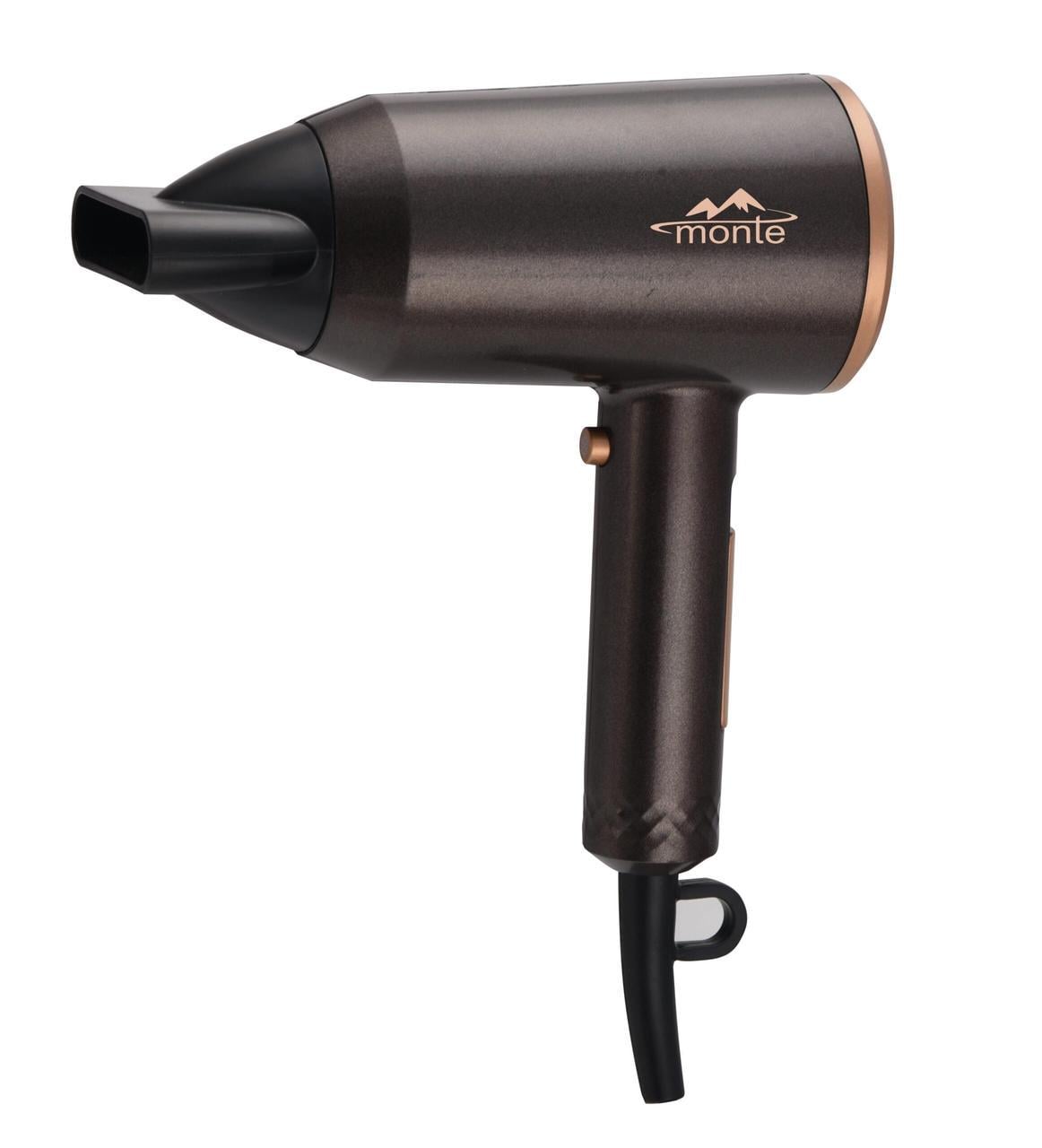 Фен Monte MT-5225 2 режима холодный воздух/концентратор съемная решетка 1800 Вт Коричневый (33348781) Фен Monte MT-5225 2 режима холодный воздух/концентратор съемная решетка 1800 Вт Коричневый (33348781)