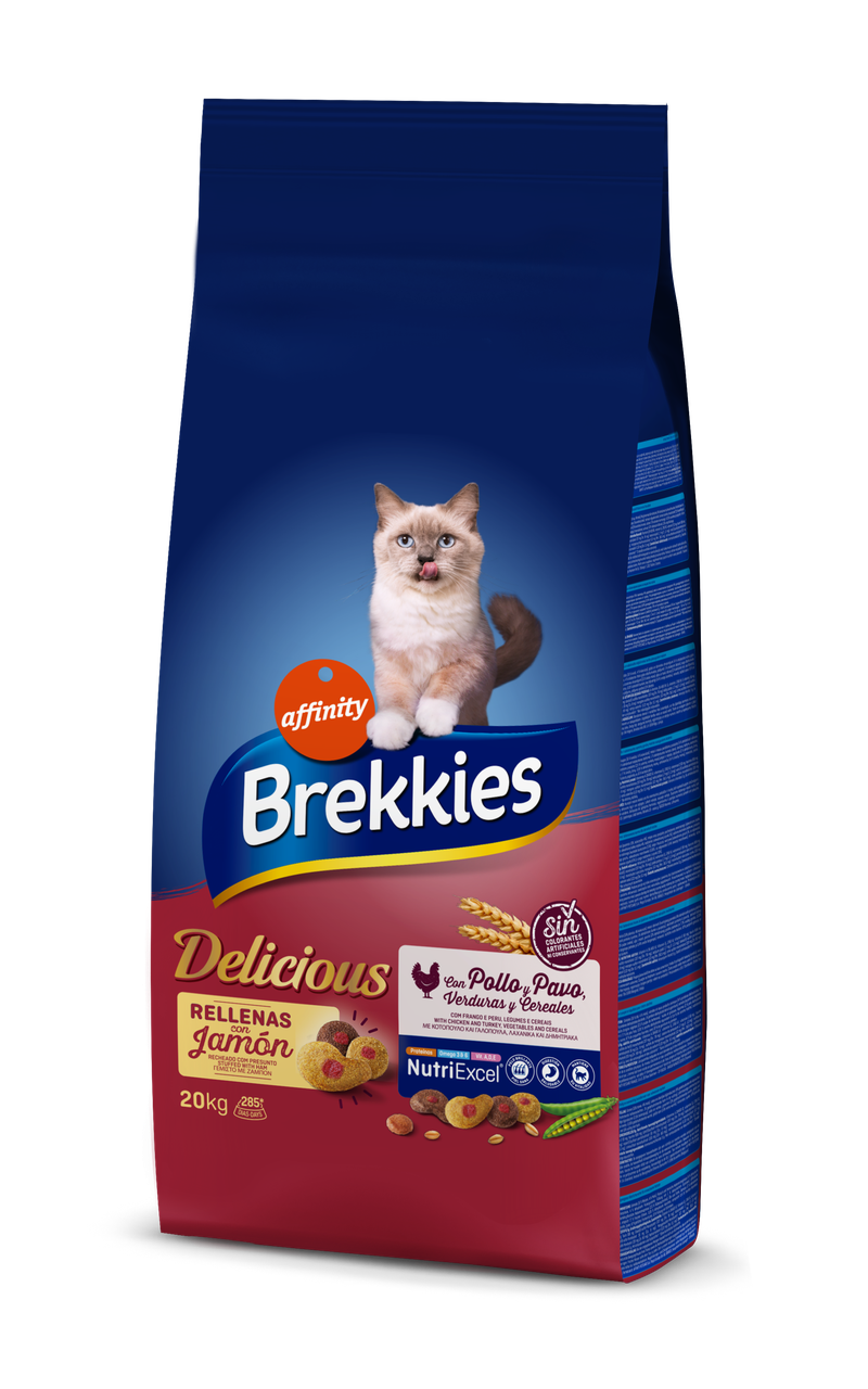 Корм сухой для кошек Brekkies Cat Delice Meat Chicken 20 кг (927408) - фото 2 Корм сухой для кошек Brekkies Cat Delice Meat Chicken 20 кг (927408) - фото 2