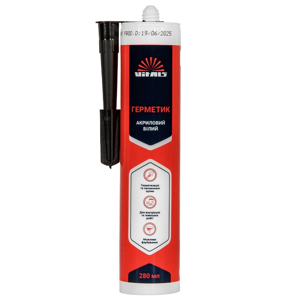 Герметик акриловый Vitals Fix 280 мл Белый (000224441) Герметик акриловый Vitals Fix 280 мл Белый (000224441)