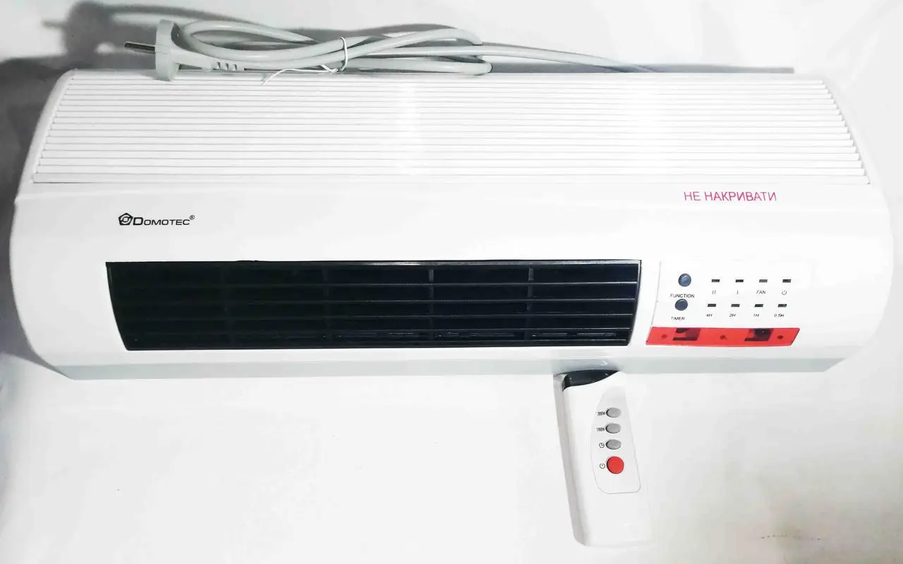 Тепловентилятор настінний Domotec MS-5961 2000W Білий (6-4-248981983) - фото 2