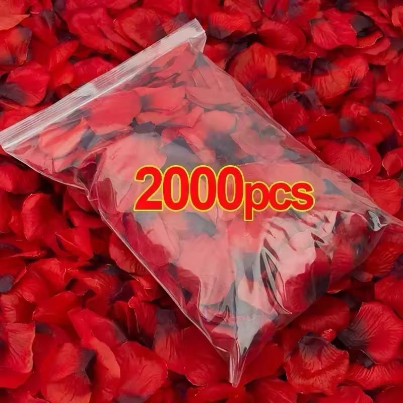 Набор лепестков роз 2000 шт. Темно-красный (2536464733) - фото 2