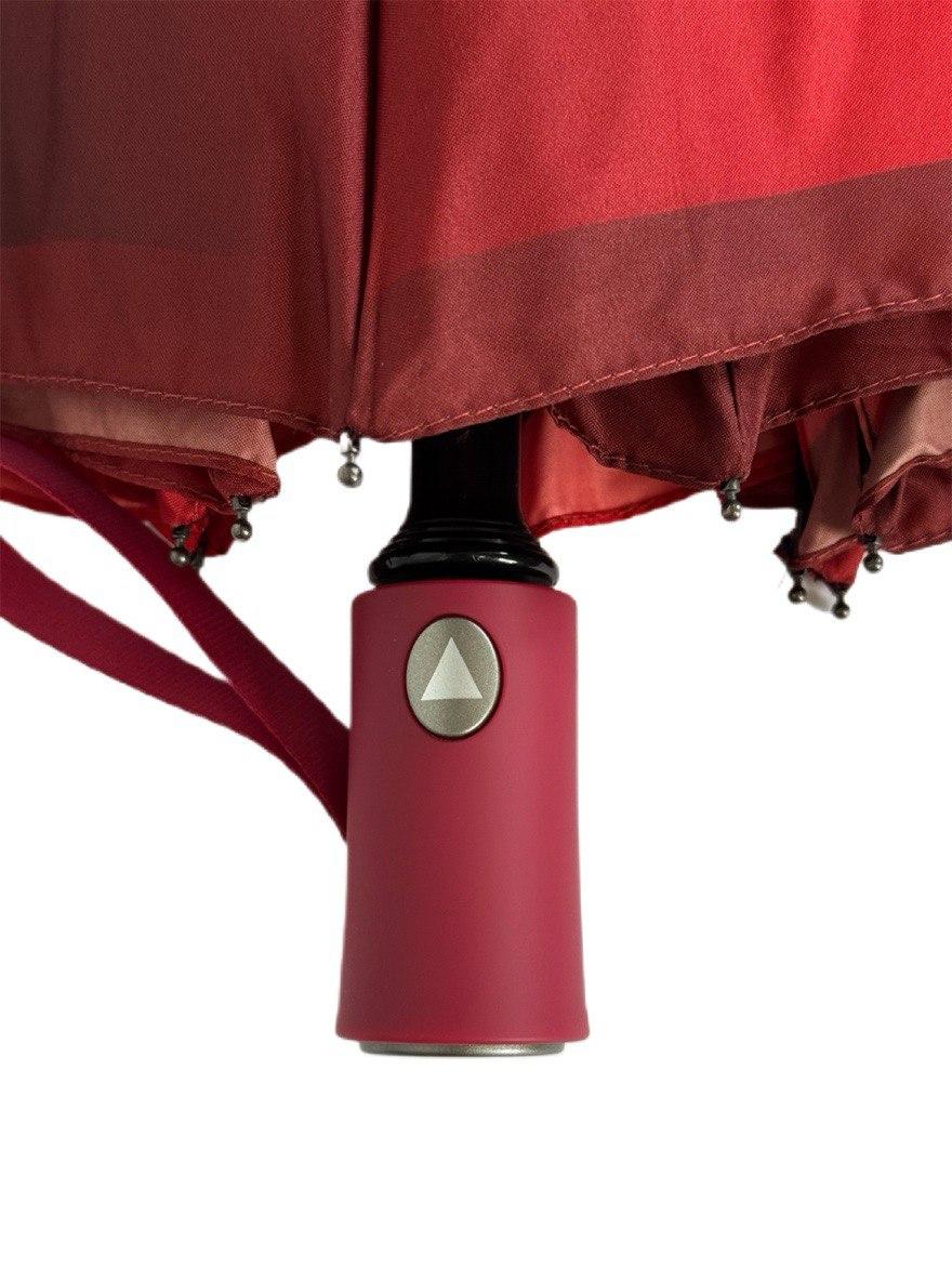 Парасолька жіноча напівавтоматична Срібний дощ 9 спиць Червоний (6025/5) - фото 4