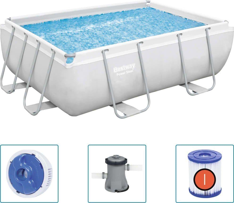 Бассейн каркасный прямоугольный Bestway 4в1 56629 282х196х84 см (441389) - фото 7
