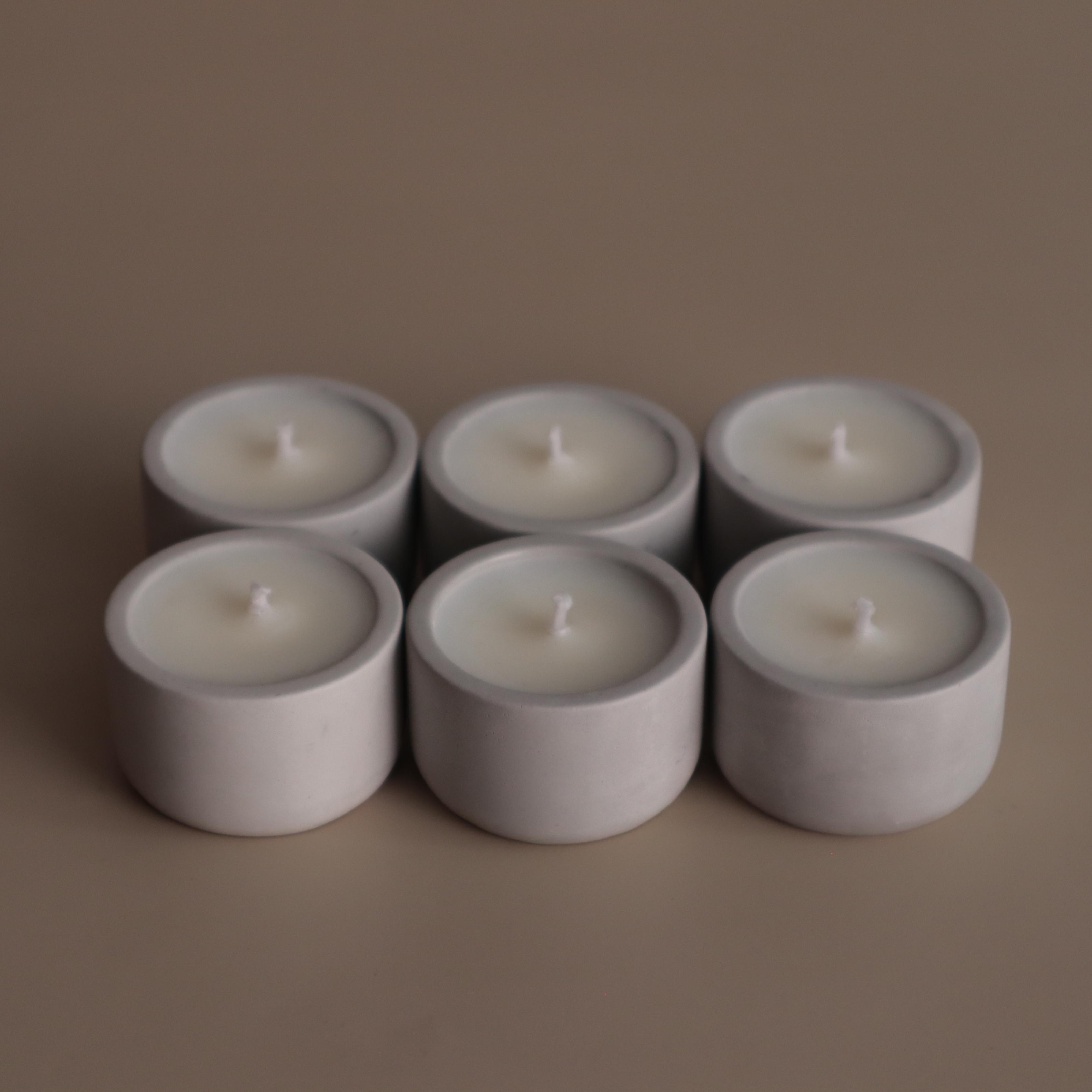 Подарунковий набір чайних аромасвічок Wax Harmony Ваніль 15 г Сірий (3000151)